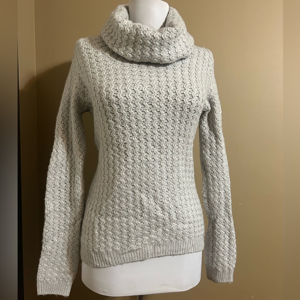 Banana Republic Light Gray Cowl Neck Sweater